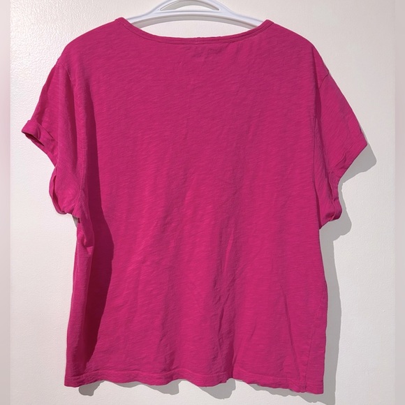 💕3/10$💕Tommy Hilfiger Pink Boxy Cuffed Sleeve Tee PTP 22in🩷 - Picture 4 of 4